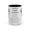 15oz American English Coonhound Mug, Illustrated Dog Breed Facts Coffee Mug, Vintage Dog Keepsake Gift