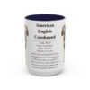 15oz American English Coonhound Mug, Illustrated Dog Breed Facts Coffee Mug, Vintage Dog Keepsake Gift