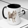 15oz American Eskimo Dog Mug, Vintage Dog Portrait Coffee Mug, Dog Lover Gift