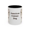 american-eskimo-dog-mug-black-front-1 11oz American Eskimo Dog Mug, Vintage Dog Portrait Coffee Mug, Dog Lover Gift