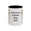 11oz American Eskimo Dog Dog Dad Mug, Vintage Sketch Coffee Mug, Dog Dad Gift
