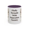 11oz Funny American Eskimo Dog Mug, Fluffy Tornado With Separation Anxiety, Vintage Dog Coffee Mug, Dog Lover Gift