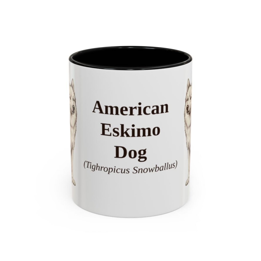 11oz American Eskimo Dog Latin Mug, American Eskimo Dog, Vintage Dog Coffee Mug, Dog Lover Gift