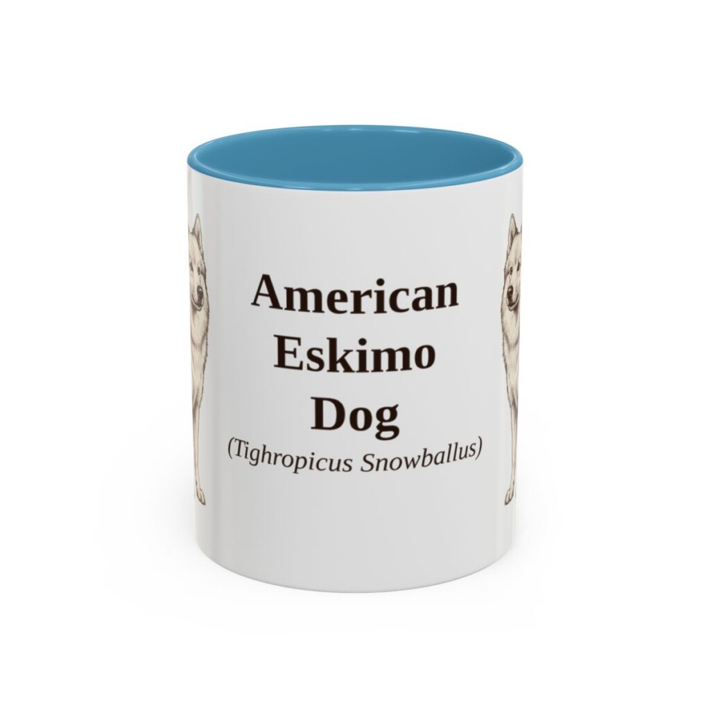 11oz American Eskimo Dog Latin Mug, American Eskimo Dog, Vintage Dog Coffee Mug, Dog Lover Gift