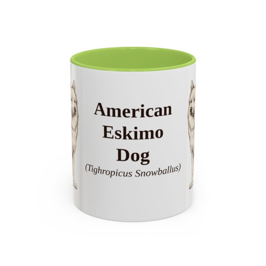 11oz American Eskimo Dog Latin Mug, American Eskimo Dog, Vintage Dog Coffee Mug, Dog Lover Gift