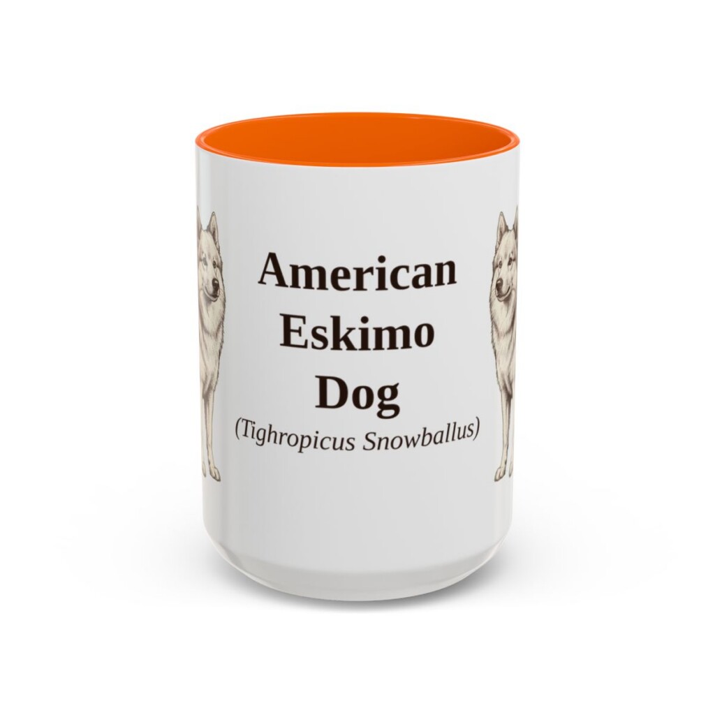 15oz American Eskimo Dog Latin Mug, American Eskimo Dog, Vintage Dog Coffee Mug, Dog Lover Gift