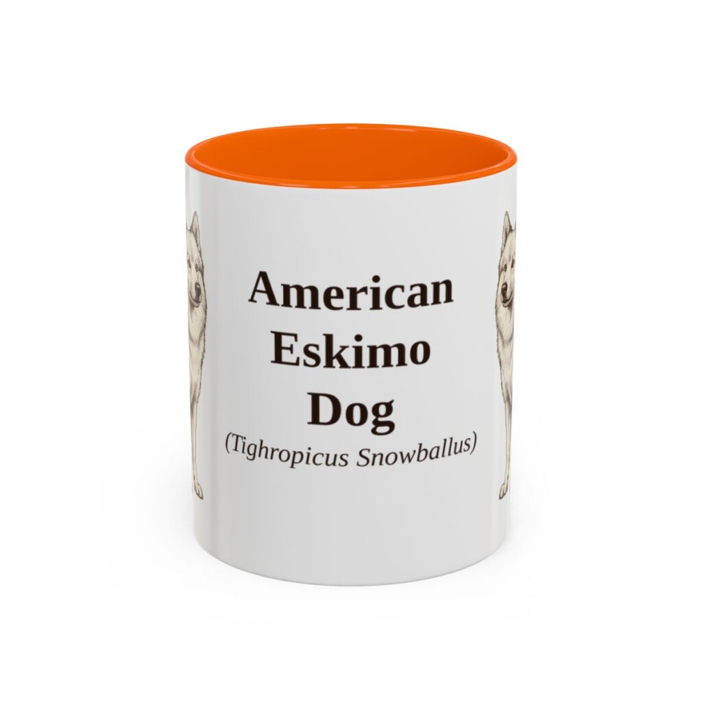 11oz American Eskimo Dog Latin Mug, American Eskimo Dog, Vintage Dog Coffee Mug, Dog Lover Gift