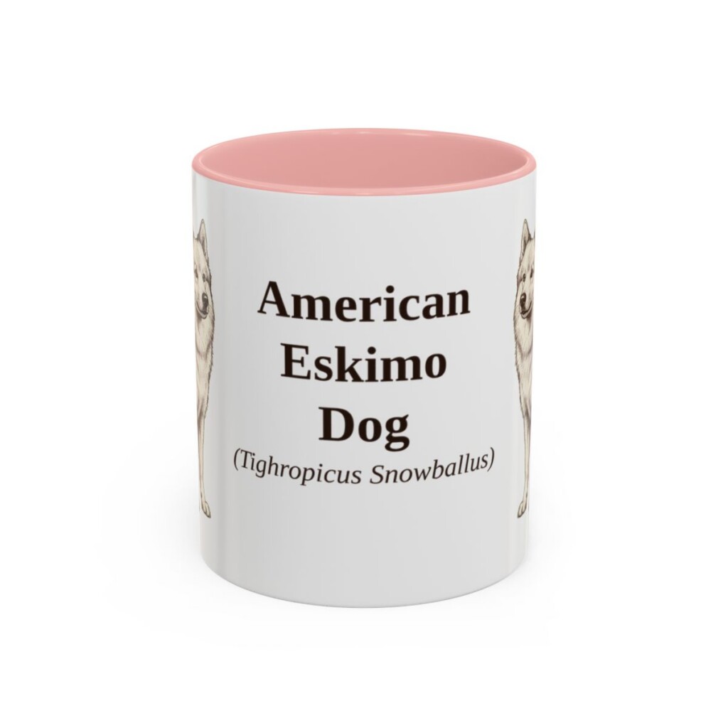 11oz American Eskimo Dog Latin Mug, American Eskimo Dog, Vintage Dog Coffee Mug, Dog Lover Gift