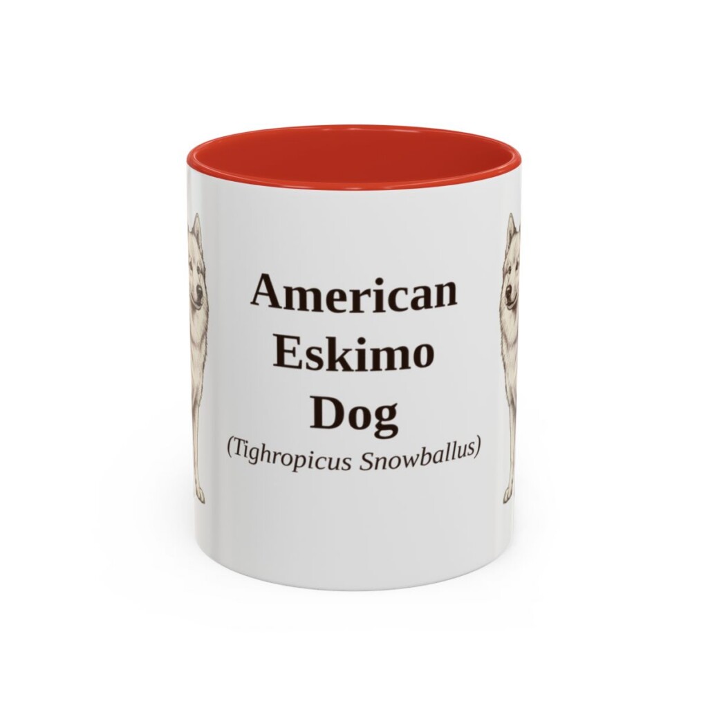 11oz American Eskimo Dog Latin Mug, American Eskimo Dog, Vintage Dog Coffee Mug, Dog Lover Gift