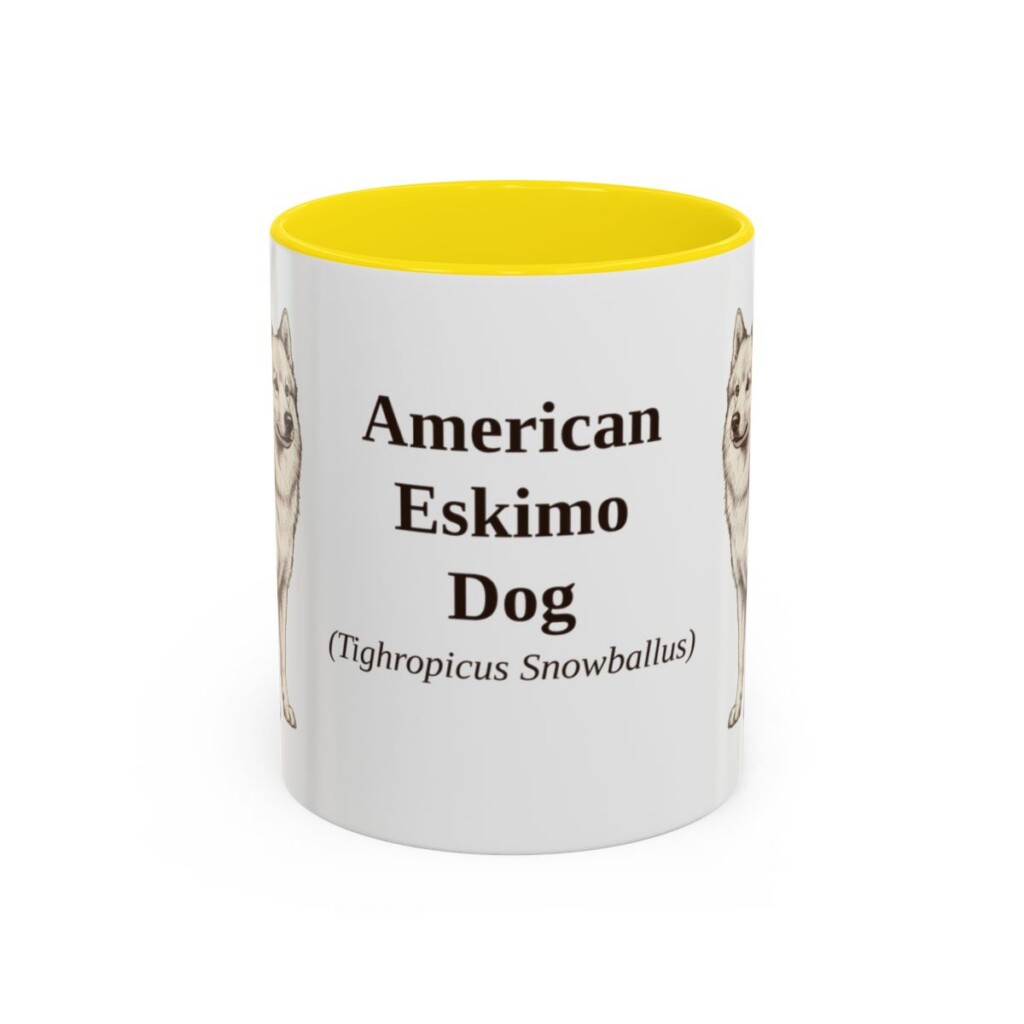 11oz American Eskimo Dog Latin Mug, American Eskimo Dog, Vintage Dog Coffee Mug, Dog Lover Gift