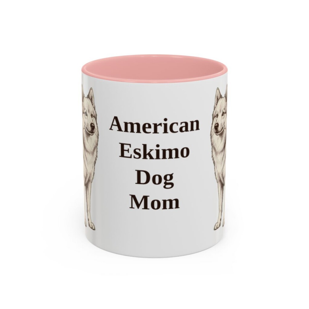 11oz American Eskimo Dog Dog Mom Mug, Vintage Sketch Coffee Mug, Dog Mom Gift