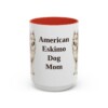 american-eskimo-dog-mug-mom-red-1 15oz American Eskimo Dog Dog Mom Mug, Vintage Sketch Coffee Mug, Dog Mom Gift
