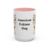 15oz American Eskimo Dog Mug, Vintage Dog Portrait Coffee Mug, Dog Lover Gift