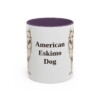 american-eskimo-dog-mug-purple-1 11oz American Eskimo Dog Mug, Vintage Dog Portrait Coffee Mug, Dog Lover Gift