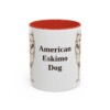 american-eskimo-dog-mug-red-1 11oz American Eskimo Dog Mug, Vintage Dog Portrait Coffee Mug, Dog Lover Gift