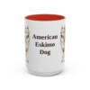15oz American Eskimo Dog Mug, Vintage Dog Portrait Coffee Mug, Dog Lover Gift