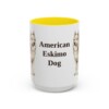 15oz American Eskimo Dog Mug, Vintage Dog Portrait Coffee Mug, Dog Lover Gift