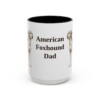 15oz American Foxhound Dog Dad Mug, Vintage Sketch Coffee Mug, Dog Dad Gift