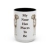 15oz Funny American Foxhound Mug, My Nose Has Places To Be, Vintage Dog Coffee Mug, Dog Lover Gift