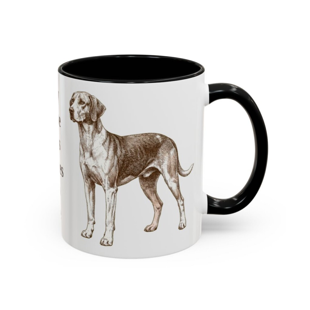 11oz Funny American Foxhound Mug, My Nose Has Places To Be, Vintage Dog Coffee Mug, Dog Lover Gift