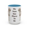 15oz Funny American Foxhound Mug, My Nose Has Places To Be, Vintage Dog Coffee Mug, Dog Lover Gift