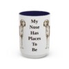 15oz Funny American Foxhound Mug, My Nose Has Places To Be, Vintage Dog Coffee Mug, Dog Lover Gift
