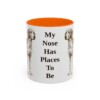 11oz Funny American Foxhound Mug, My Nose Has Places To Be, Vintage Dog Coffee Mug, Dog Lover Gift