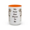 15oz Funny American Foxhound Mug, My Nose Has Places To Be, Vintage Dog Coffee Mug, Dog Lover Gift