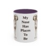 11oz Funny American Foxhound Mug, My Nose Has Places To Be, Vintage Dog Coffee Mug, Dog Lover Gift