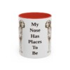 11oz Funny American Foxhound Mug, My Nose Has Places To Be, Vintage Dog Coffee Mug, Dog Lover Gift
