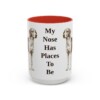 15oz Funny American Foxhound Mug, My Nose Has Places To Be, Vintage Dog Coffee Mug, Dog Lover Gift