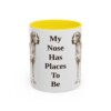 11oz Funny American Foxhound Mug, My Nose Has Places To Be, Vintage Dog Coffee Mug, Dog Lover Gift