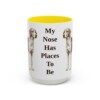 15oz Funny American Foxhound Mug, My Nose Has Places To Be, Vintage Dog Coffee Mug, Dog Lover Gift
