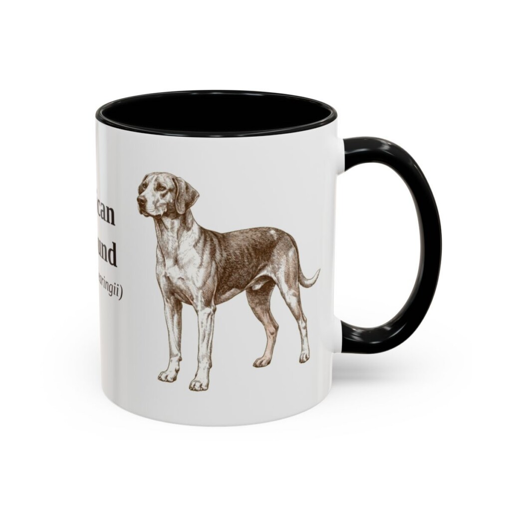 11oz American Foxhound Latin Mug, American Foxhound, Vintage Dog Coffee Mug, Dog Lover Gift