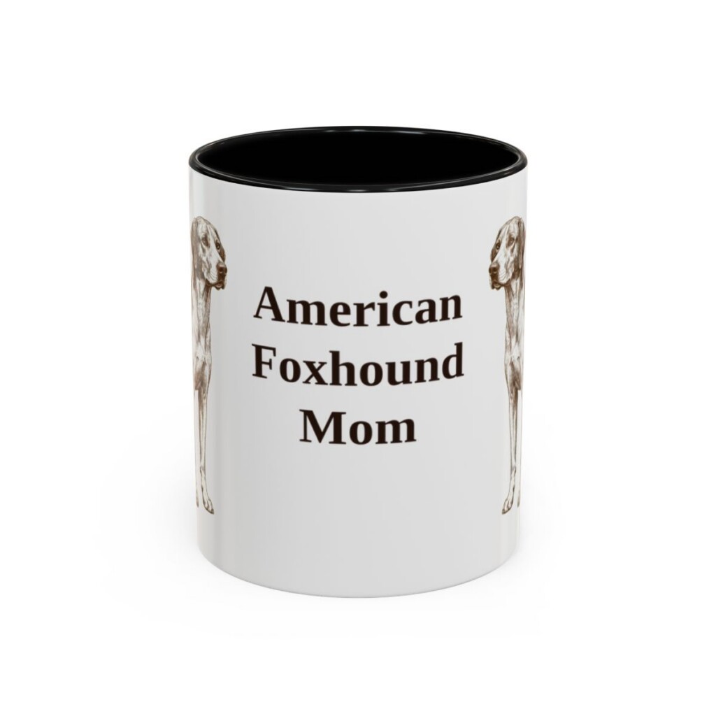 11oz American Foxhound Dog Mom Mug, Vintage Sketch Coffee Mug, Dog Mom Gift