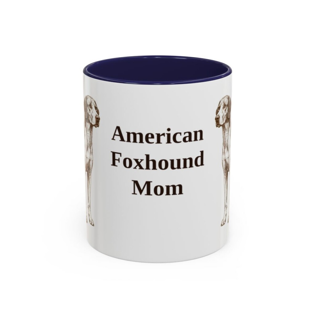 11oz American Foxhound Dog Mom Mug, Vintage Sketch Coffee Mug, Dog Mom Gift