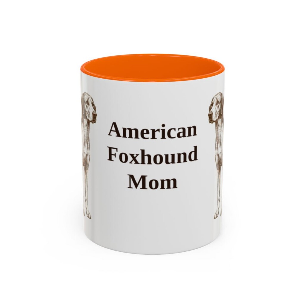 11oz American Foxhound Dog Mom Mug, Vintage Sketch Coffee Mug, Dog Mom Gift