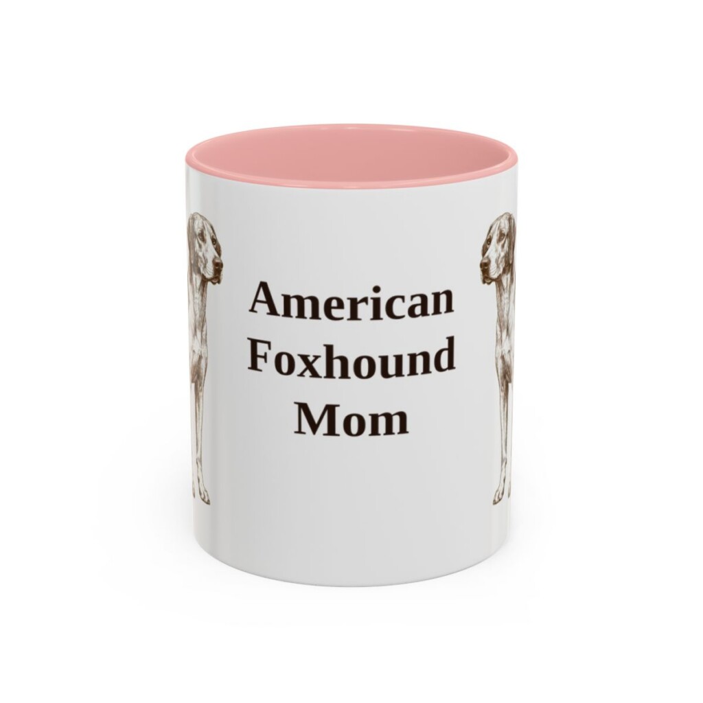 11oz American Foxhound Dog Mom Mug, Vintage Sketch Coffee Mug, Dog Mom Gift