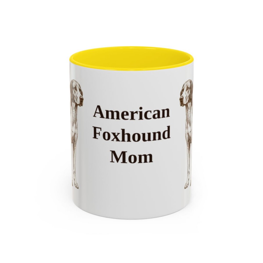 11oz American Foxhound Dog Mom Mug, Vintage Sketch Coffee Mug, Dog Mom Gift