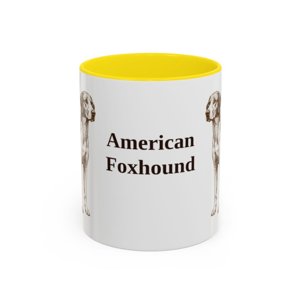 11oz American Foxhound Mug, Vintage Dog Portrait Coffee Mug, Dog Lover Gift