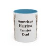 11oz American Hairless Terrier Dog Dad Mug, Vintage Sketch Coffee Mug, Dog Dad Gift