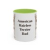 11oz American Hairless Terrier Dog Dad Mug, Vintage Sketch Coffee Mug, Dog Dad Gift