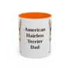 11oz American Hairless Terrier Dog Dad Mug, Vintage Sketch Coffee Mug, Dog Dad Gift