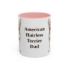 11oz American Hairless Terrier Dog Dad Mug, Vintage Sketch Coffee Mug, Dog Dad Gift