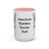 american-hairless-terrier-mug-dad-pink-3 15oz American Hairless Terrier Dog Dad Mug, Vintage Sketch Coffee Mug, Dog Dad Gift