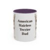 11oz American Hairless Terrier Dog Dad Mug, Vintage Sketch Coffee Mug, Dog Dad Gift
