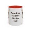 11oz American Hairless Terrier Dog Dad Mug, Vintage Sketch Coffee Mug, Dog Dad Gift
