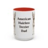 american-hairless-terrier-mug-dad-red-3 15oz American Hairless Terrier Dog Dad Mug, Vintage Sketch Coffee Mug, Dog Dad Gift