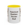 11oz American Hairless Terrier Dog Dad Mug, Vintage Sketch Coffee Mug, Dog Dad Gift