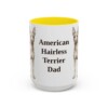 american-hairless-terrier-mug-dad-yellow-3 15oz American Hairless Terrier Dog Dad Mug, Vintage Sketch Coffee Mug, Dog Dad Gift